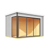 Abri de jardin en bois LASITA AUSTIN 5 – 8,12 m² – 44 mm – Gris Clair