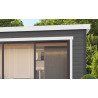 Abri de jardin en bois LASITA AUSTIN 5 – 8,12 m² – 44 mm – Gris Anthracite