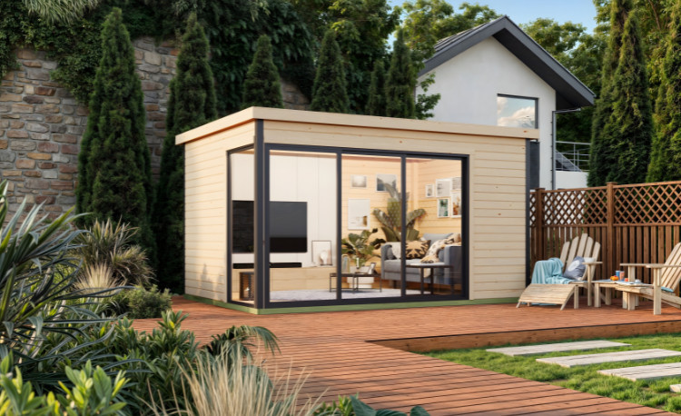 Abri de jardin en bois LASITA AUSTIN 6 – 11,97 m² – 44 mm – Finition Naturelle