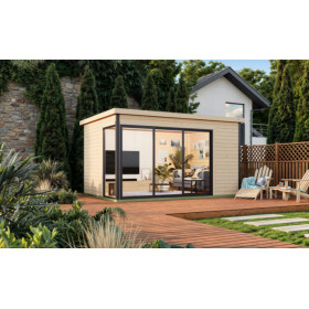 Abri de jardin en bois LASITA AUSTIN 6 – 11,97 m² – 44 mm – Finition Naturelle