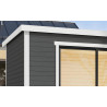 Abri de jardin en bois LASITA AUSTIN 7 – 14,25 m² – 44 mm – Gris Anthracite