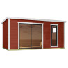 Abri de jardin en bois LASITA AUSTIN 7 – 14,25 m² – 44 mm – Rouge Suédois