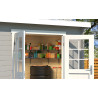 Abri de jardin en bois LASITA SAN JOSE 175 - 4,56m² (28mm) - GRIS CLAIR