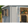 Abri de jardin en bois LASITA SAN JOSE 175 - 4,56m² (28mm) - GRIS CLAIR