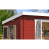 Abri de jardin en bois LASITA SAN JOSE 175 - 4,56m² (28mm) - ROUGE SUEDOIS