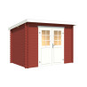 Abri de jardin en bois LASITA SAN JOSE 175 - 4,56m² (28mm) - ROUGE SUEDOIS
