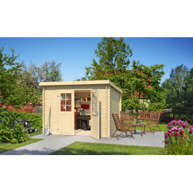 Abri de jardin en bois LASITA SAN JOSE 230- 6,05 m² (28mm)  finition NATURELLE