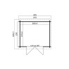 Abri de jardin en bois LASITA SAN JOSE 230- 6,05 m² (28mm)  finition NATURELLE