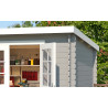 Abri de jardin en bois LASITA SAN JOSE 230- 6,05 m² (28mm) - GRIS CLAIR