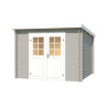 Abri de jardin en bois LASITA SAN JOSE 230- 6,05 m² (28mm) - GRIS CLAIR