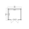 Abri de jardin en bois LASITA SAN JOSE 230- 6,05 m² (28mm) - GRIS CLAIR