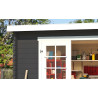 Abri de jardin en bois LASITA SAN JOSE 230- 6,05 m² (28mm) - GRIS ANTHRACITE