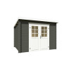 Abri de jardin en bois LASITA SAN JOSE 230- 6,05 m² (28mm) - GRIS VERT