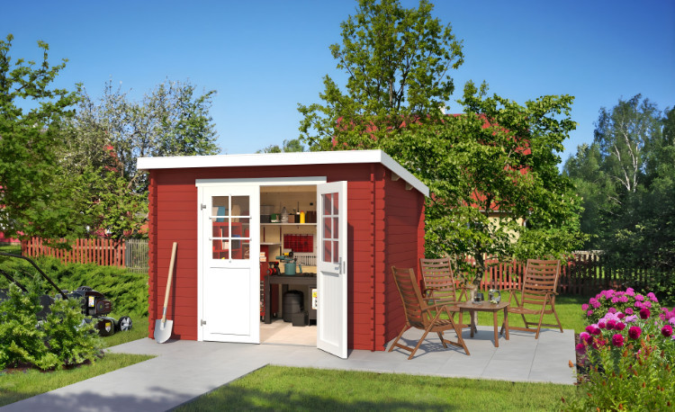 Abri de jardin en bois LASITA SAN JOSE 230- 6,05 m² (28mm) - ROUGE SUEDOIS