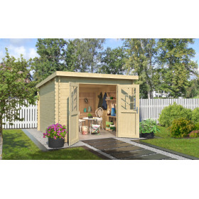 Abri de jardin en bois LASITA SAN JOSE 275 - 7,26 m² (28mm)  finition NATURELLE