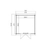 Abri de jardin en bois LASITA SAN JOSE 275 - 7,26 m² (28mm)  finition NATURELLE