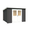 Abri de jardin en bois LASITA SAN JOSE 275- 7,26 m² (28mm) - GRIS ANTHRACITE
