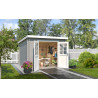 Abri de jardin en bois LASITA SAN JOSE 275- 7,26 m² (28mm) - GRIS CLAIR