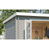 Abri de jardin en bois LASITA SAN JOSE 275- 7,26 m² (28mm) - GRIS CLAIR