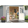 Abri de jardin en bois LASITA SAN JOSE 275- 7,26 m² (28mm) - GRIS CLAIR
