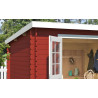 Abri de jardin en bois LASITA SAN JOSE 275- 7,26 m² (28mm) - ROUGE SUEDOIS
