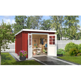 Abri de jardin en bois LASITA SAN JOSE 275- 7,26 m² (28mm) - ROUGE SUEDOIS