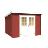 Abri de jardin en bois LASITA SAN JOSE 275- 7,26 m² (28mm) - ROUGE SUEDOIS