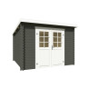 Abri de jardin en bois LASITA SAN JOSE 275- 7,26 m² (28mm) - GRIS VERT
