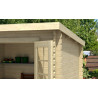 Abri de jardin en bois LASITA INDI 175 - 3,80m² (28mm)  finition NATURELLE