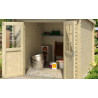 Abri de jardin en bois LASITA INDI 175 - 3,80m² (28mm)  finition NATURELLE