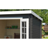 Abri de jardin en bois LASITA INDI 175 - 3,80m² (28mm) - GRIS ANTHRACITE