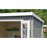Abri de jardin en bois LASITA INDI 175 - 3,80m² (28mm) - GRIS CLAIR