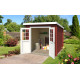 Abri de jardin en bois LASITA INDI 175 - 3,80m² (28mm) - ROUGE SUEDOIS
