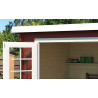 Abri de jardin en bois LASITA INDI 175 - 3,80m² (28mm) - ROUGE SUEDOIS