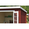Abri de jardin en bois LASITA INDI 175 - 3,80m² (28mm) - ROUGE SUEDOIS