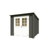 Abri de jardin en bois LASITA INDI 175 - 3,80m² (28mm) - GRIS VERT