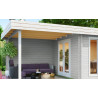 Abri de jardin en bois LASITA ANDERS – 22,75 m² – 44 mm – Gris Clair