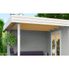 Abri de jardin en bois LASITA ANDERS – 22,75 m² – 44 mm – Gris Clair