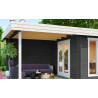 Abri de jardin en bois LASITA ANDERS – 22,75 m² – 44 mm – Gris Anthracite