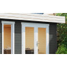 Abri de jardin en bois LASITA ANDERS – 22,75 m² – 44 mm – Gris Anthracite