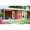 Abri de jardin en bois LASITA ANDERS – 22,75 m² – 44 mm – Rouge Suédois