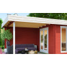 Abri de jardin en bois LASITA ANDERS – 22,75 m² – 44 mm – Rouge Suédois
