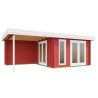 Abri de jardin en bois LASITA ANDERS – 22,75 m² – 44 mm – Rouge Suédois