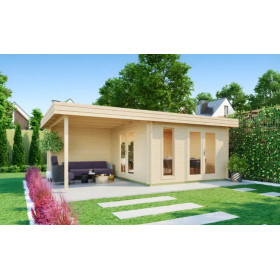 Abri de jardin en bois LASITA ANDERS – 22,75 m² – 44 mm – Finition Naturelle
