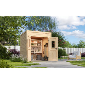 Abri de jardin en bois LASITA  FELIX 1 - 3.78m²  (28mm) - finition NATURELLE