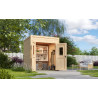 Abri de jardin en bois LASITA  FELIX 1 - 3.78m²  (28mm) - finition NATURELLE