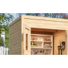 Abri de jardin en bois LASITA  FELIX 1 - 3.78m²  (28mm) - finition NATURELLE