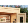 Abri de jardin en bois LASITA  FELIX 1 - 3.78m²  (28mm) - finition NATURELLE