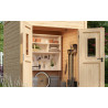 Abri de jardin en bois LASITA  FELIX 1 - 3.78m²  (28mm) - finition NATURELLE