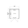 Abri de jardin en bois LASITA  FELIX 1 - 3.78m²  (28mm) - finition NATURELLE